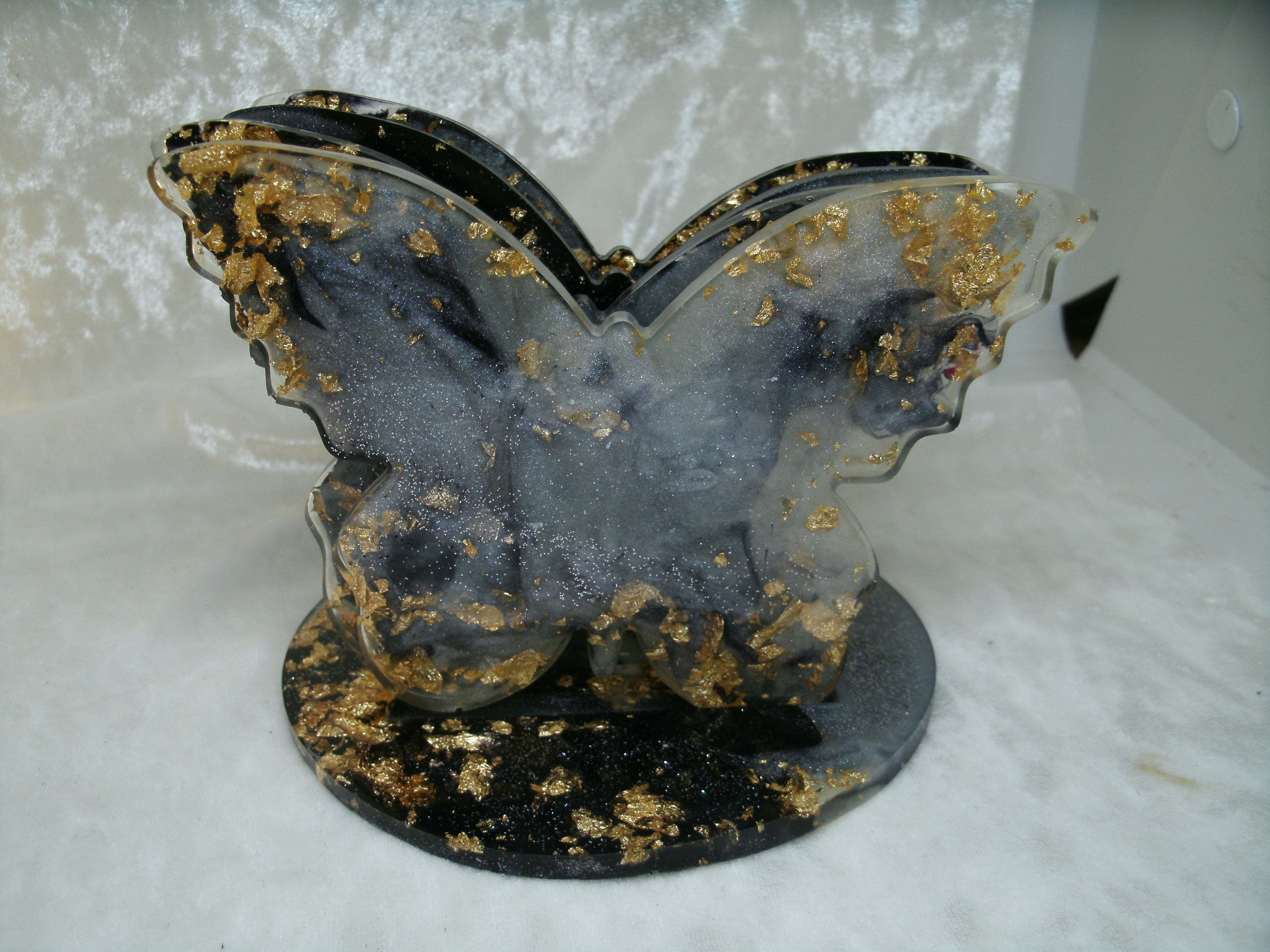 4 sous verres papillon
