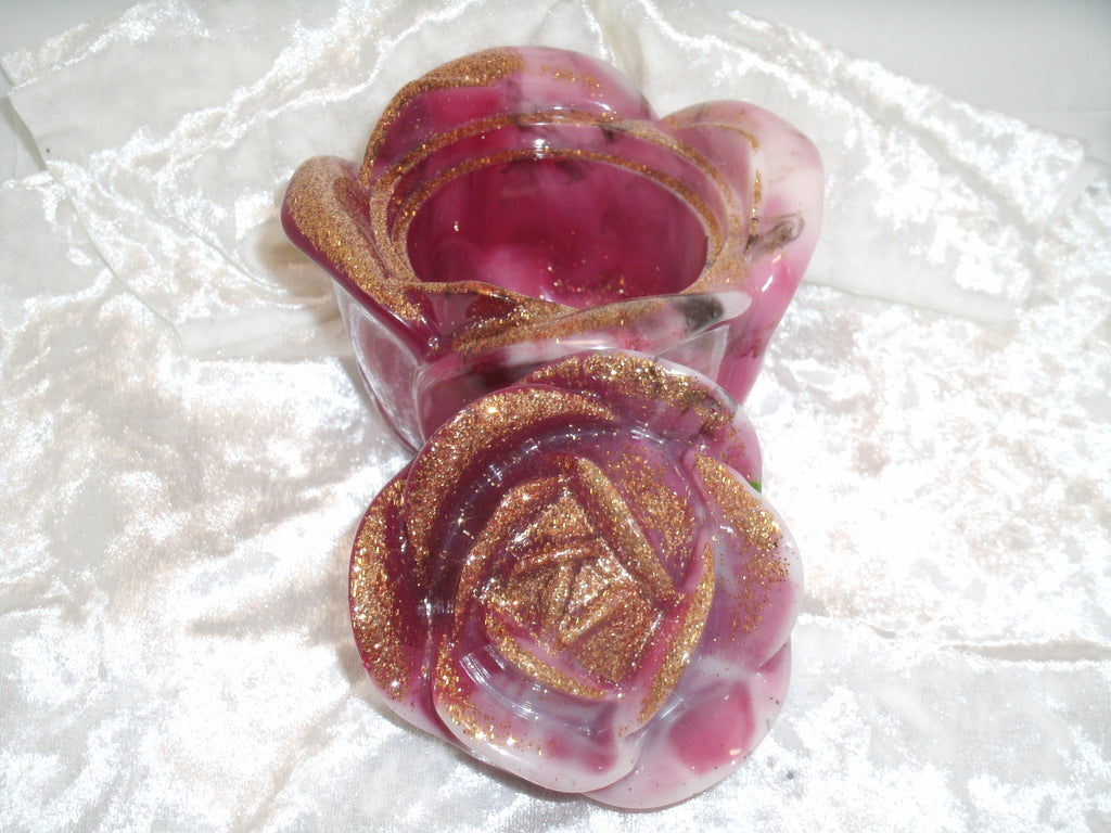 Boite en forme de rose